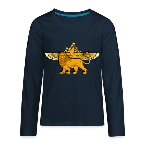 Lion Sun Faravahar - Kids' Premium Long Sleeve T-Shirt