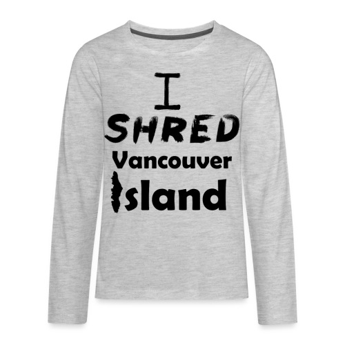 I shred Logo Black (Back Print) - Kids' Premium Long Sleeve T-Shirt