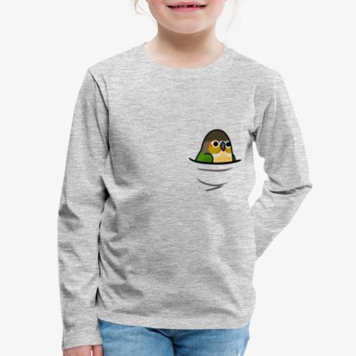 Too Many Birds! Pocket Yellow-Sided Conure - Kids' Premium Long Sleeve T-Shirt