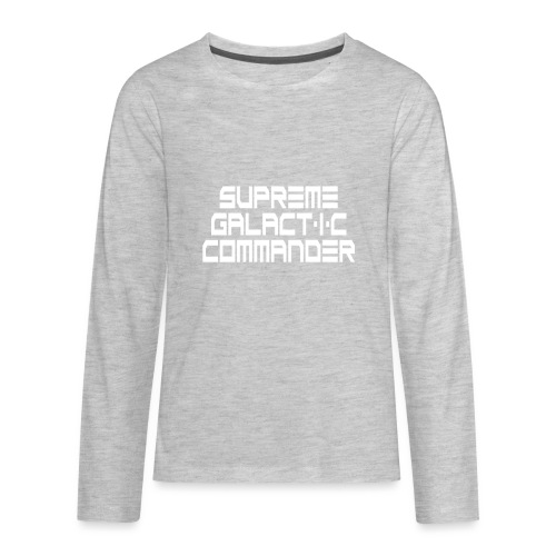 Supreme Galactic Commander Sci-fi geek nerd shirt - Kids' Premium Long Sleeve T-Shirt