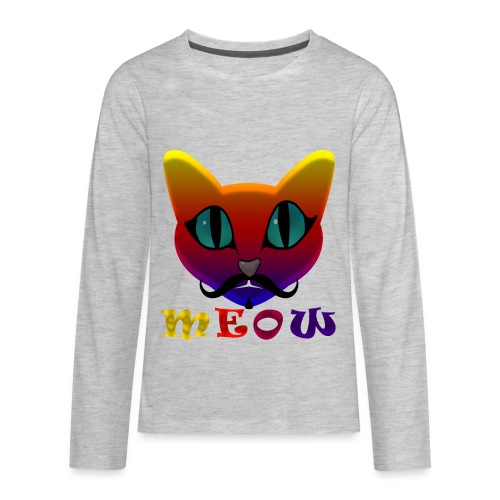 Cat Funny Best Selling Colorful For Cat Lovers - Kids' Premium Long Sleeve T-Shirt