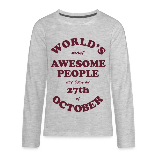 Most Awesome People are born on 27th of October