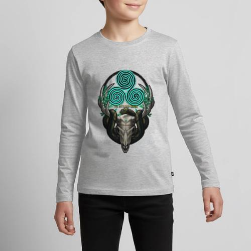 The Antlered Crown (Color Text) - Kids' Premium Long Sleeve T-Shirt