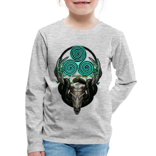 The Antlered Crown (Color Text) - Kids' Premium Long Sleeve T-Shirt