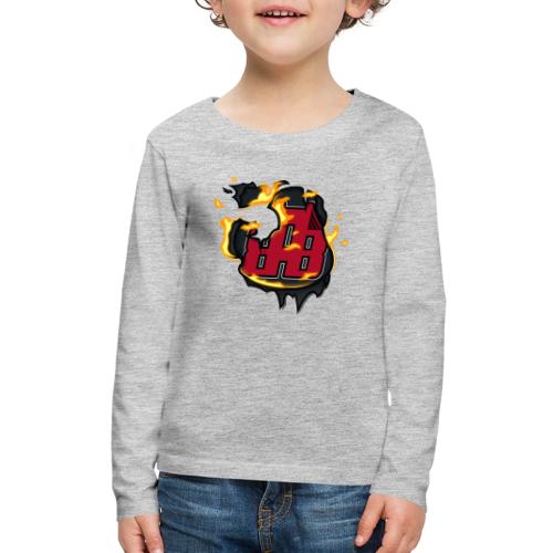 BAB Logo on FIRE! - Kids' Premium Long Sleeve T-Shirt