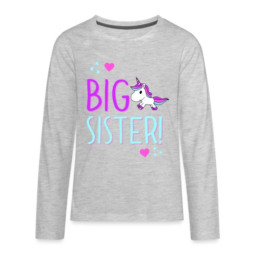 Big Sister Unicorn Design! - Kids' Premium Long Sleeve T-Shirt