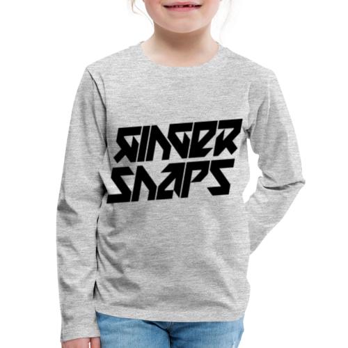Ginger Snap5 logo (two lines black) - Kids' Premium Long Sleeve T-Shirt