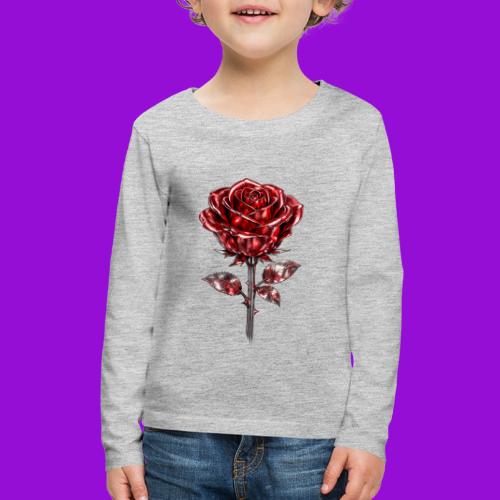 2 Set - Silver and Gold Roses - Kids' Premium Long Sleeve T-Shirt