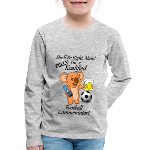Football Commentator Black Letters - Light Clothes - Kids' Premium Long Sleeve T-Shirt