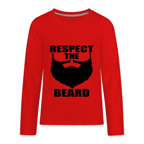 Respect the beard 03 - Kids' Premium Long Sleeve T-Shirt