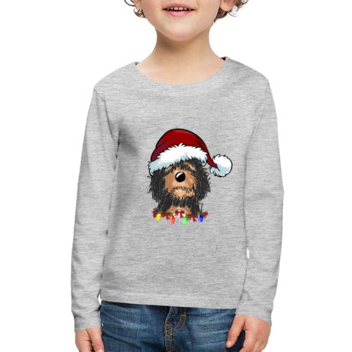 Holiday Cheer Bernedoodle - Kids' Premium Long Sleeve T-Shirt