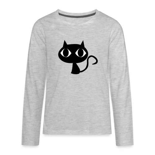 Black Cat Print - Kids' Premium Long Sleeve T-Shirt