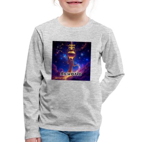 Aquarius zodiac designs, constellations, universe - Kids' Premium Long Sleeve T-Shirt