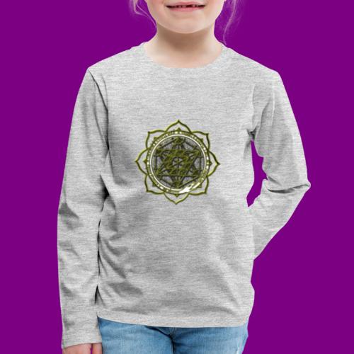 Energy Immersion, Metatron's Cube Flower of Life - Kids' Premium Long Sleeve T-Shirt