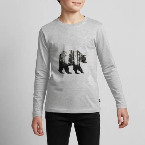 Evergreen Bear Silhouette - Kids' Premium Long Sleeve T-Shirt