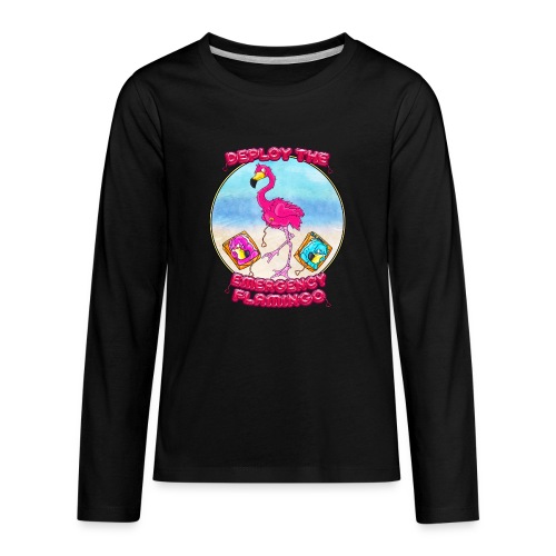 Emergency Flamingo - Kids' Premium Long Sleeve T-Shirt