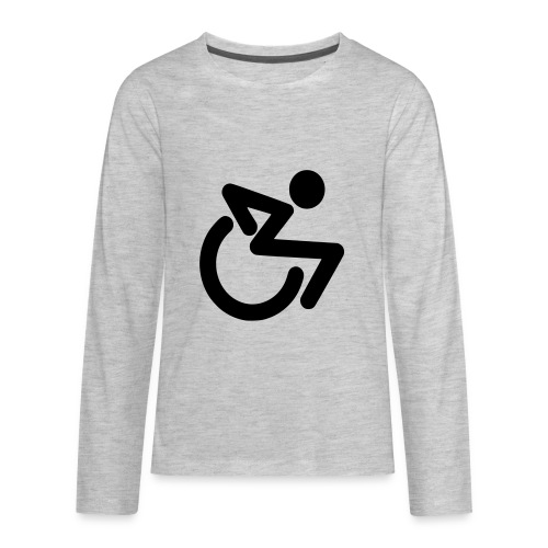 Fast wheelchair symbol - Kids' Premium Long Sleeve T-Shirt