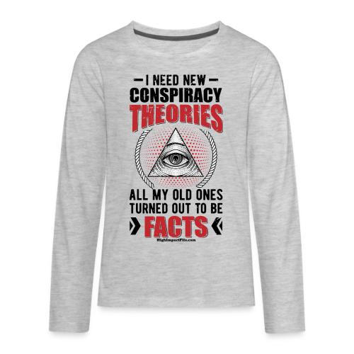 Conspiracy Triangle for Light Colors - Kids' Premium Long Sleeve T-Shirt