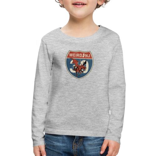 Weird NJ HIghway Shield - Kids' Premium Long Sleeve T-Shirt