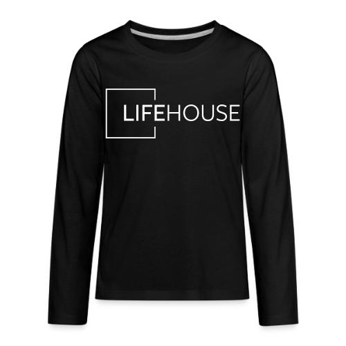 LH Logo White - Kids' Premium Long Sleeve T-Shirt