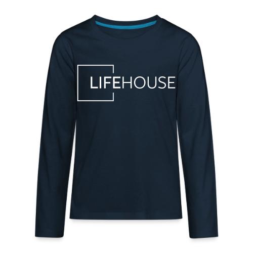 LH Logo White - Kids' Premium Long Sleeve T-Shirt
