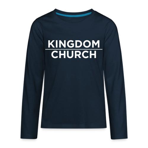 KingdomOverChurchWhite - Kids' Premium Long Sleeve T-Shirt