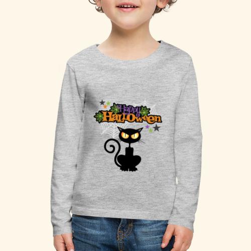 happy holloween BLACCK CAT TEE - Kids' Premium Long Sleeve T-Shirt