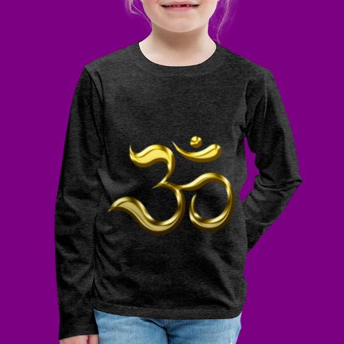 OM - Sacred Sounds - Gold - Kids' Premium Long Sleeve T-Shirt