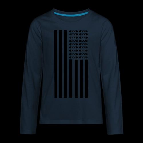POLES AND STRIPES 2 LONG - Kids' Premium Long Sleeve T-Shirt