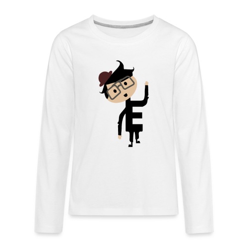 Alphabet Letter E - Uneven Little Man Enzo - Kids' Premium Long Sleeve T-Shirt
