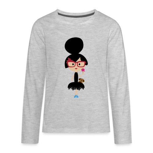 A Girl And Her Ice Cream Cone - Kids' Premium Long Sleeve T-Shirt