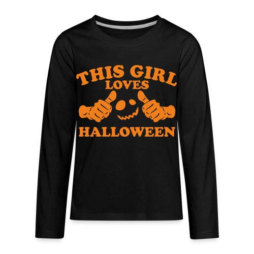 This Girl Loves Halloween - Kids' Premium Long Sleeve T-Shirt