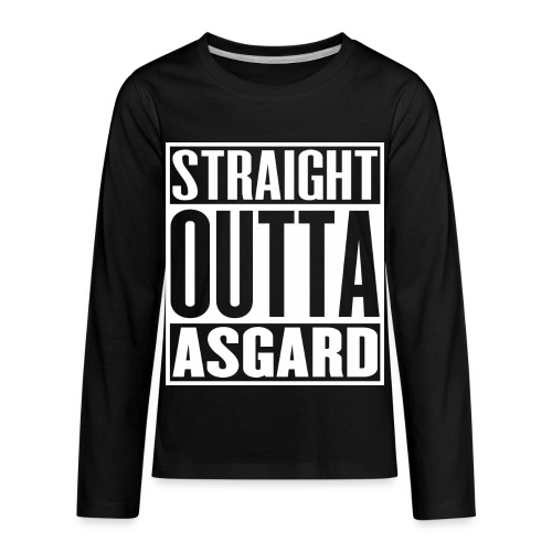 Straight Outta Asgard - Kids' Premium Long Sleeve T-Shirt