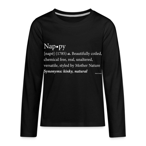 Nappy Dictionary_Global Couture Women's T-Shirts - Kids' Premium Long Sleeve T-Shirt