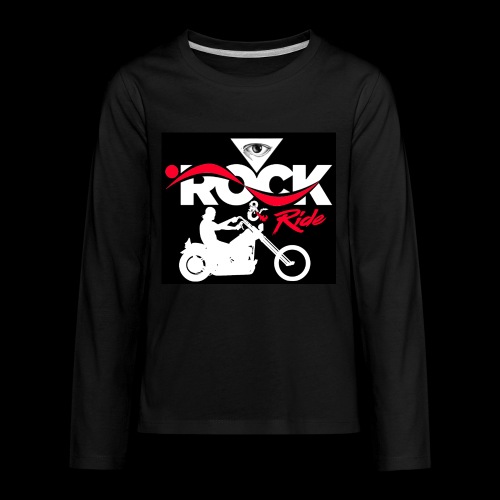 Eye Rock and Ride design black & Red - Kids' Premium Long Sleeve T-Shirt