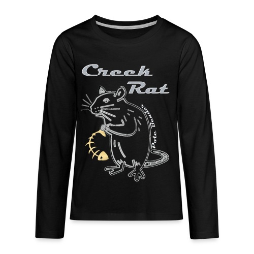 Final creekrat orangewhite fishbone - Kids' Premium Long Sleeve T-Shirt