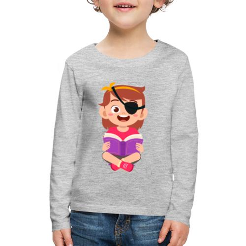 Little girl with eye patch - Kids' Premium Long Sleeve T-Shirt