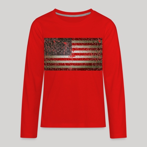 US Flag distressed - Kids' Premium Long Sleeve T-Shirt