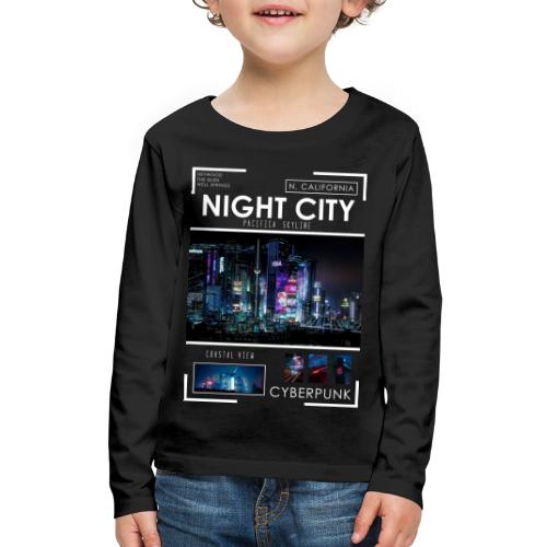 Night City Pacifica Skyline - Kids' Premium Long Sleeve T-Shirt