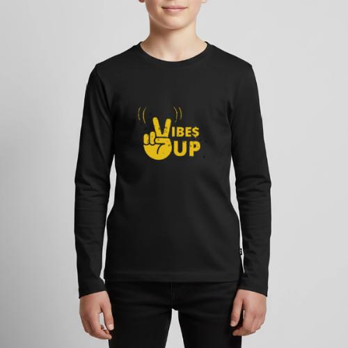 Vibrant Peace Vibes Up Design - Kids' Premium Long Sleeve T-Shirt