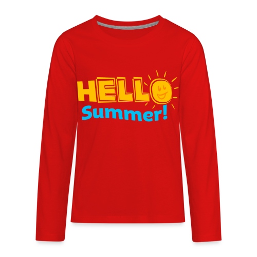 Kreative In Kinder Hello Summer! - Kids' Premium Long Sleeve T-Shirt