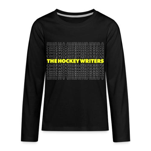 The Hockey Writers Yellow Fade - Kids' Premium Long Sleeve T-Shirt