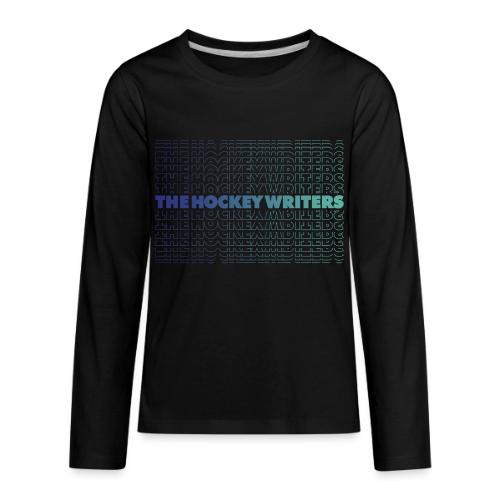 The Hockey Writers Blue Fade - Kids' Premium Long Sleeve T-Shirt