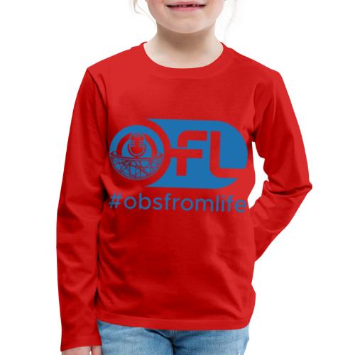 Observations from Life Logo with Hashtag - Kids' Premium Long Sleeve T-Shirt