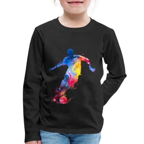 Soccer: Splash Kick - Kids' Premium Long Sleeve T-Shirt