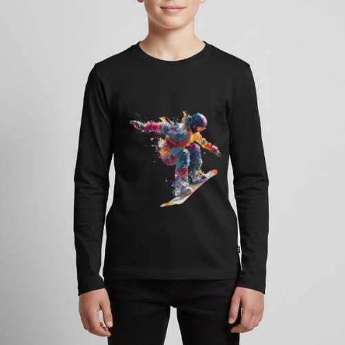 Snowboarding: Frozen Flight - Kids' Premium Long Sleeve T-Shirt