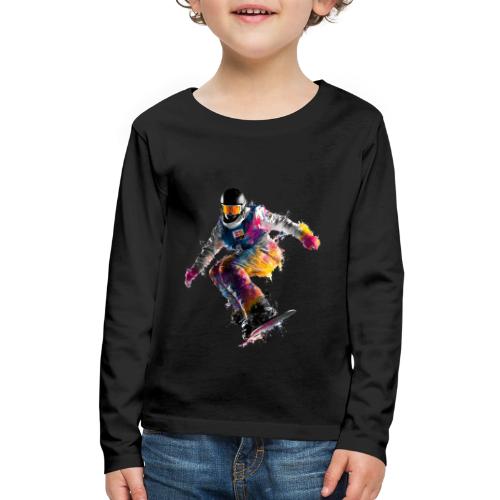 Snowboarding: Frozen Palette - Kids' Premium Long Sleeve T-Shirt