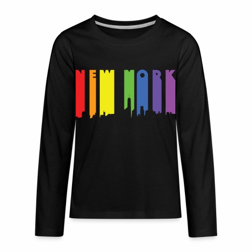 New York design Rainbow - Kids' Premium Long Sleeve T-Shirt