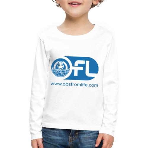 Observations from Life Logo with Web Address - Kids' Premium Long Sleeve T-Shirt