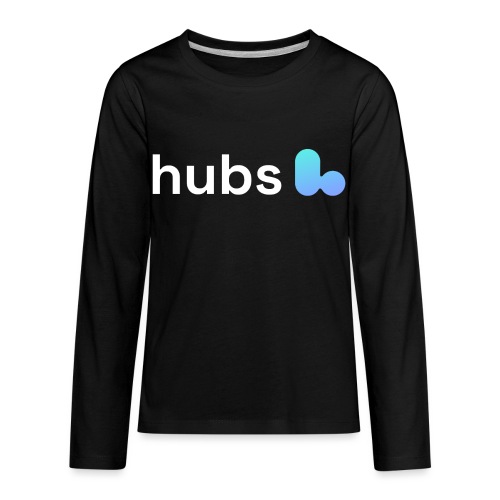 Hubs Logo on dark 4000x1000 - Kids' Premium Long Sleeve T-Shirt